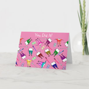 Carte Félicitations à la Dental Graduation Pink