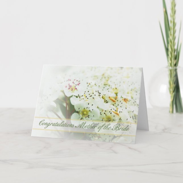 Carte Félicitations à la mère de la mariée avec br (Devant)