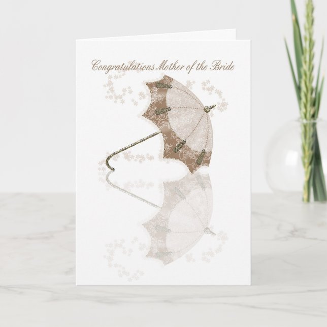 Carte Félicitations à la mère de la mariée avec fl (Devant)