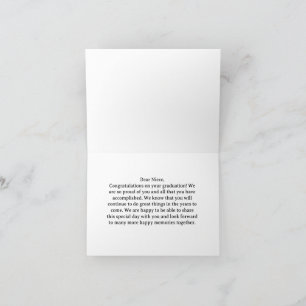 Carte félicitations à la nièce pour l'obtention du diplô