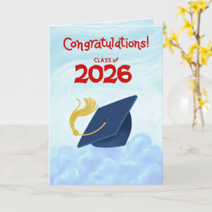 Carte Félicitations à la promotion 2026 Casquette de rem
