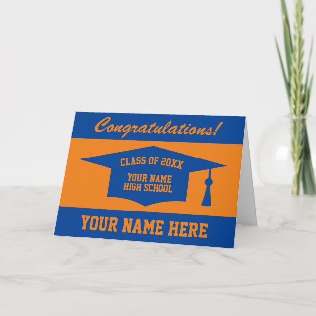 Carte Félicitations à la promotion 2026 du lycée (Devant)