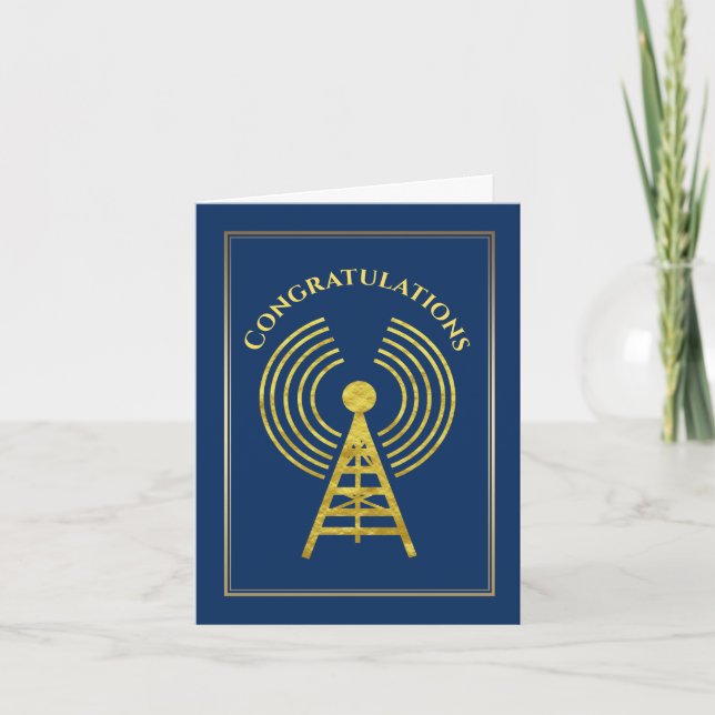Carte Félicitations à la radio de jambon de passer la ca (Devant)