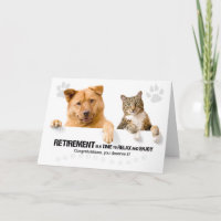 Félicitations à la retraite vétérinaire Chat et ch