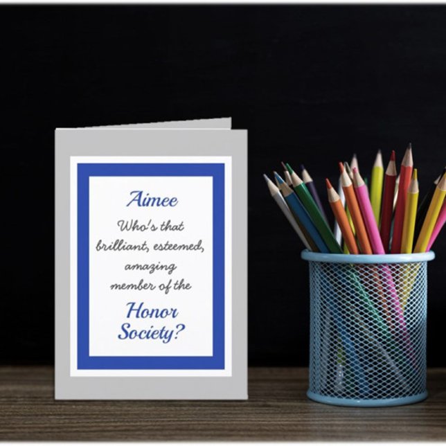 Carte Félicitations à la Société d'honneur personn (Créateur téléchargé)