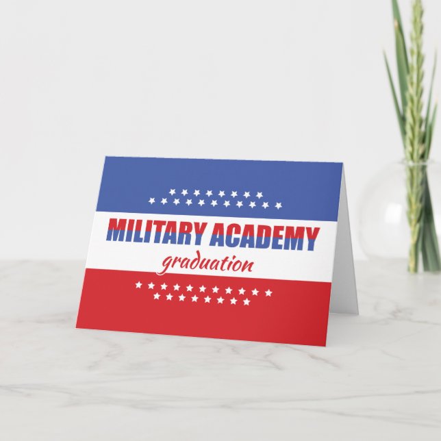 Carte Félicitations à l'Académie Militaire (Devant)