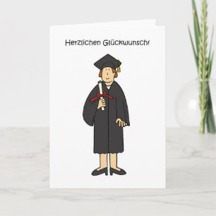 Carte Félicitations à l'Allemand Graduation pour elle