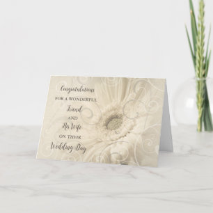 Carte Félicitations à l'ami et sa femme pour le mariage