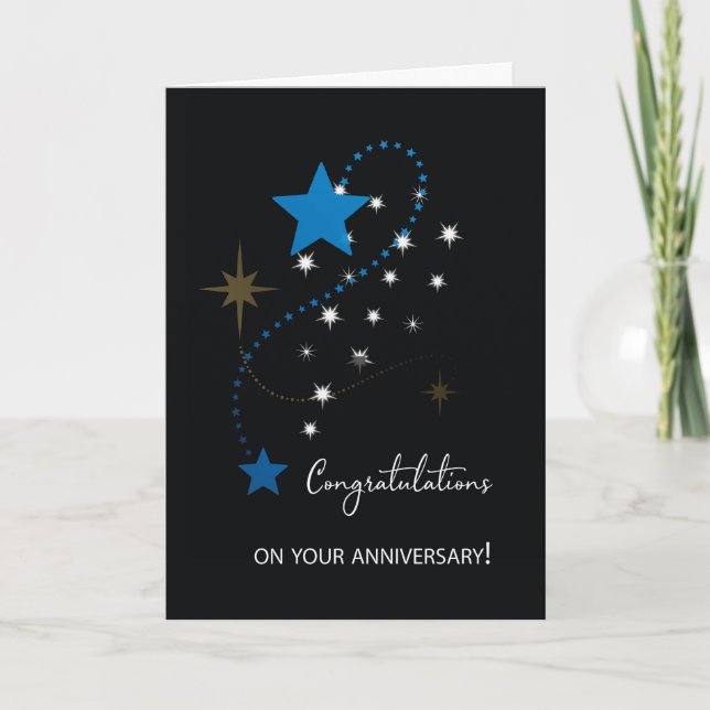 Carte Félicitations à l'anniversaire de l'employé Stars (Devant)