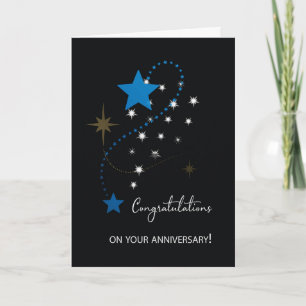 Carte Félicitations à l'anniversaire de l'employé Stars
