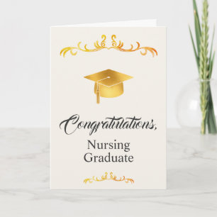 Carte Félicitations à l'élégante diplômée en soins infir