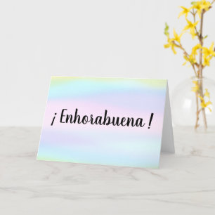 Carte Félicitations à l'espagnol Enhorabuena Aquarelle