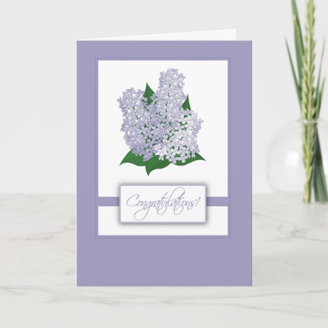 Carte Félicitations à Lilacs (Devant)