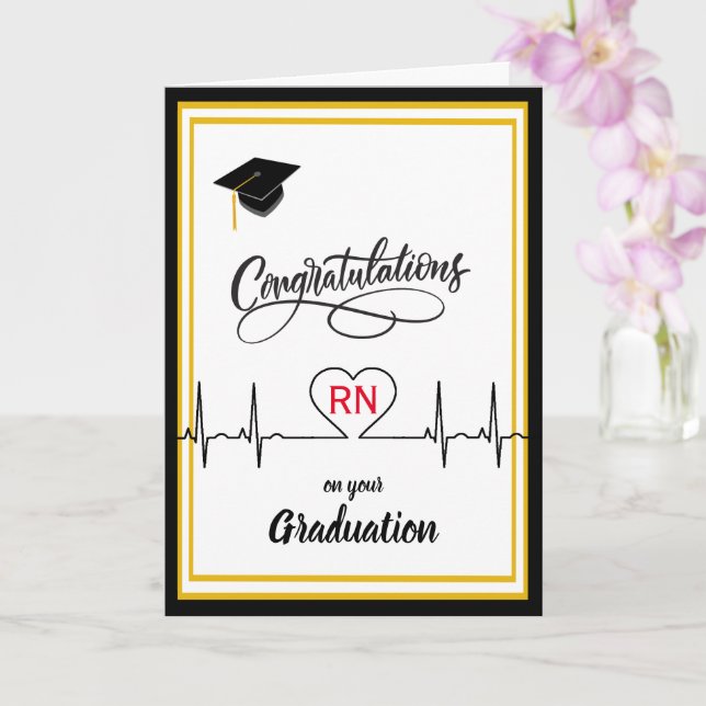 Carte Félicitations à l'infirmière pour son diplôme (Orchidée)