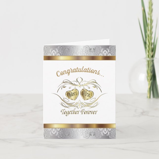 Carte Félicitations à l'occasion de votre mariage, Monsi (Devant)