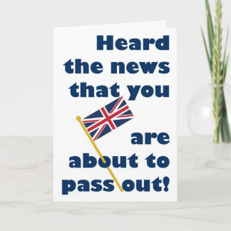 Carte Félicitations à l'Union Jack pour le plaisir de la