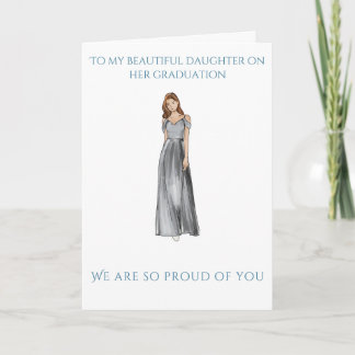 Carte Félicitations à ma fille pour ta remise de diplôme