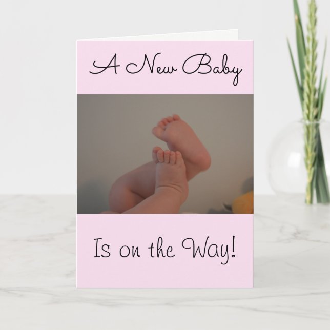 Carte Félicitations à New Baby Girl on the Way (Devant)