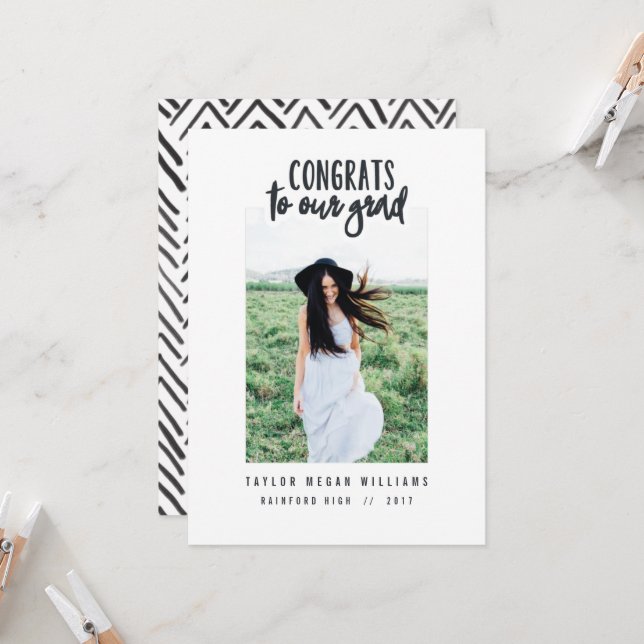 Carte félicitations à notre grand public (Devant/Arrière en situation)