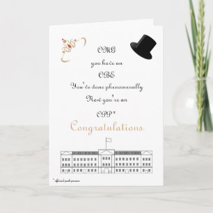 Carte Félicitations à OBE