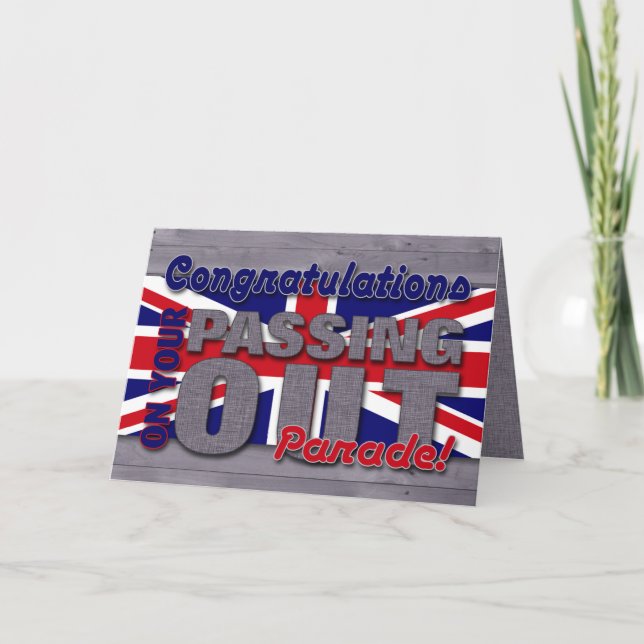 Carte Félicitations à Passout Parade, Union Jack (Devant)