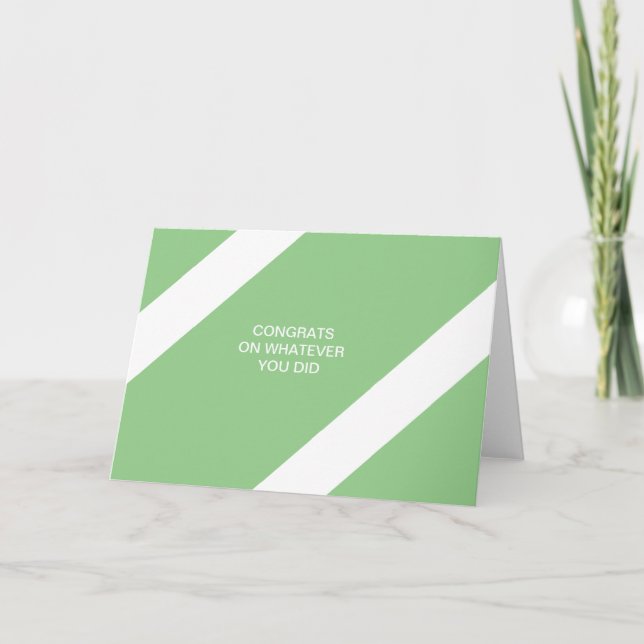 Carte félicitations à propos de quelque (Devant)