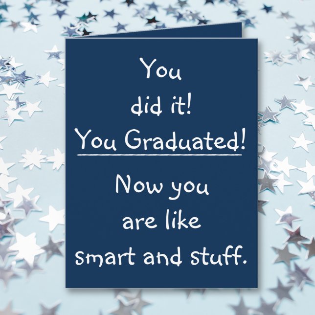 Carte Félicitations à Smart Grad Citation Drôle (Smart Grad Congratulations Funny Quote Graduation Card)