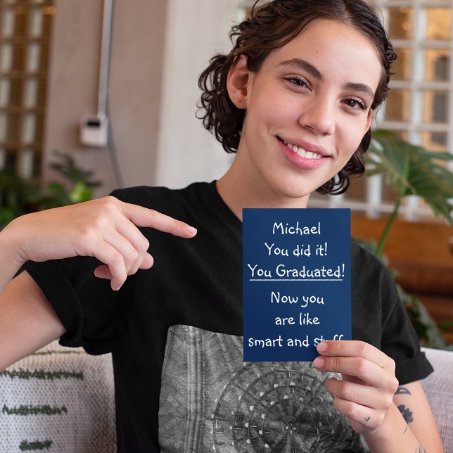 Carte Félicitations à Smart Grad Funny Humour Graduation (Smart Grad Funny Humor Graduation Congratulations Card)