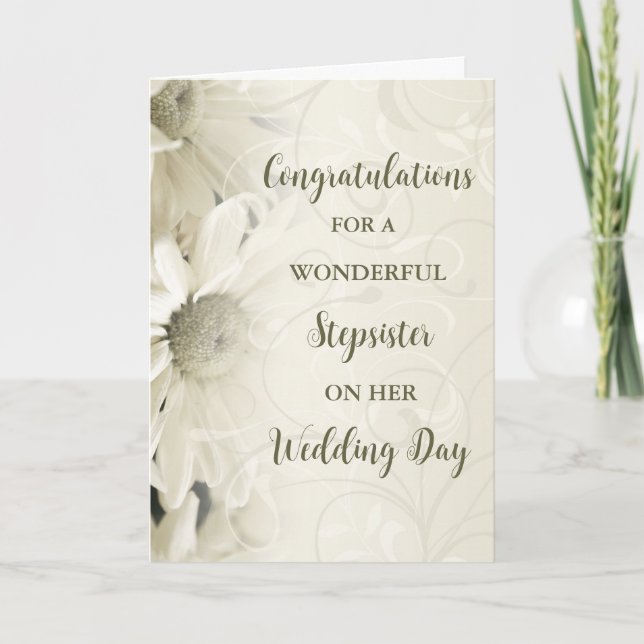 Carte Félicitations à Stepsoeur Wedding Day (Devant)
