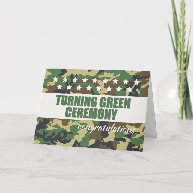 Carte Félicitations à Turning Green Cérémonie avec les é (Devant)