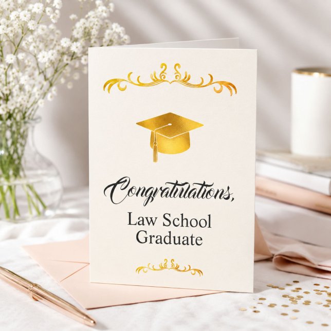 Carte Félicitations à un élégant diplômé de la faculté d (Créateur téléchargé)
