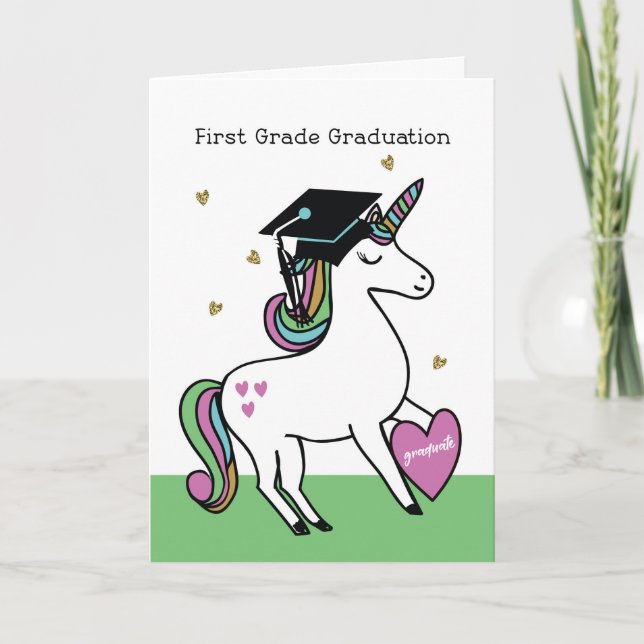 Carte Félicitations à Unicorn pour la première année (Devant)