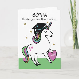 Carte Félicitations à Unicorn pour les diplômes de mater