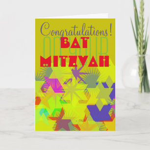 Carte Félicitations à votre Bat mitzvah