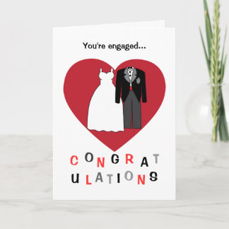 Carte Félicitations à votre mariée et mariée fiançailles