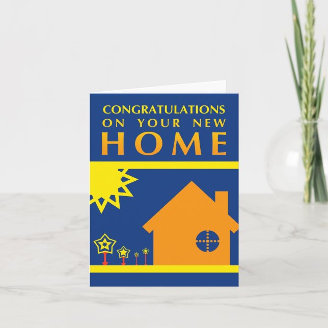 Carte félicitations à votre nouvelle maison : pop formes (Devant)