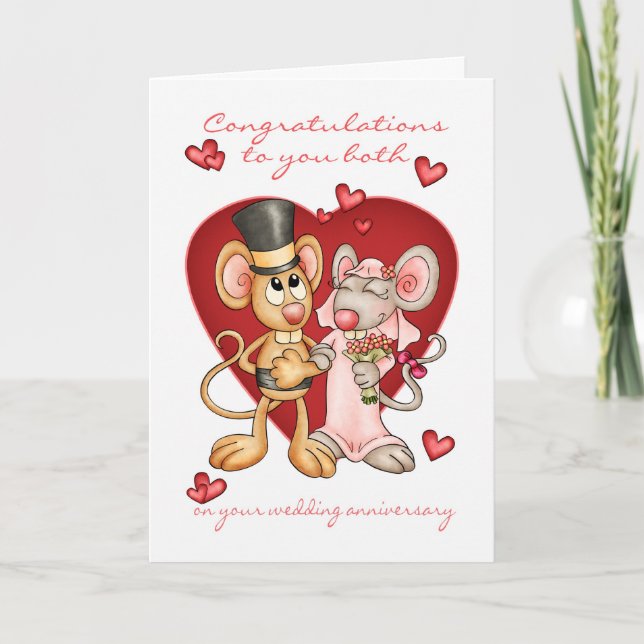 Carte félicitations anniversaire - mignon micro (Devant)