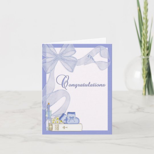 Carte Felicitations Au Bapteme Du Christ Zazzle Fr