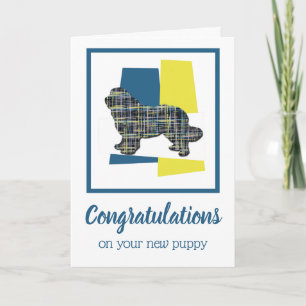 Carte Félicitations au chien chiot de Terre-Neuve