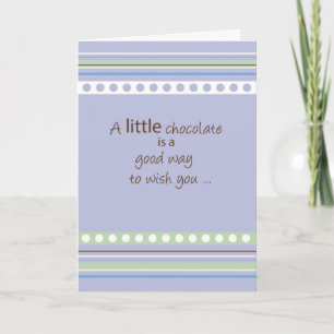 Carte Félicitations au chocolat