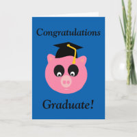 Félicitations au diplômé, fiche de cochon de diplô