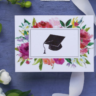 Carte Félicitations au diplômé floral