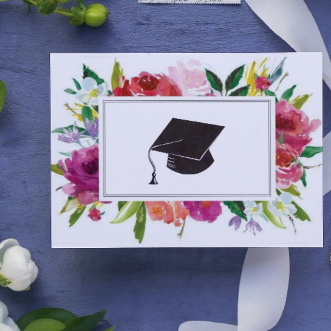 Carte Félicitations au diplômé floral (Créateur téléchargé)