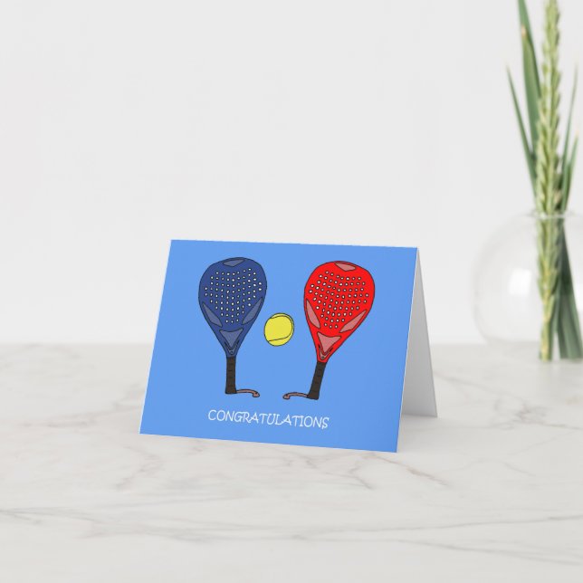 Carte Félicitations au Padel Tennis (Devant)