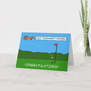 Carte Félicitations au tournoi de golf