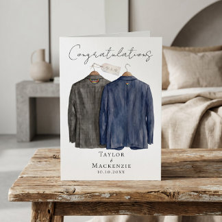 Carte Félicitations aux deux mariés pour votre jour de m