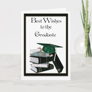 Carte Félicitations aux diplômés Casquette vert
