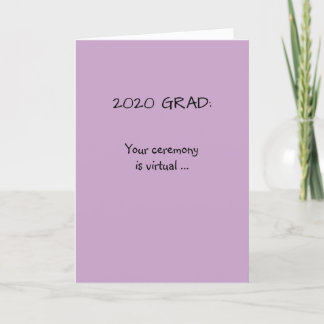 Carte Félicitations aux diplômés de 2020