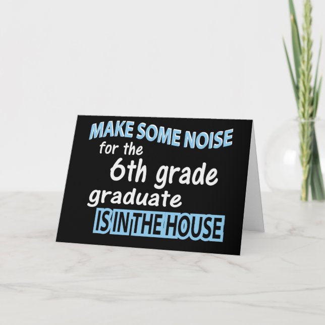 Carte Félicitations aux diplômés de 6e année (Devant)