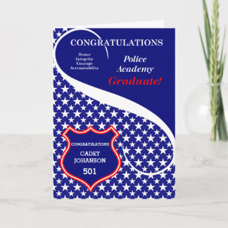 Carte Félicitations aux diplômés de l'Académie de police